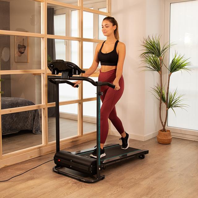 Cecotec Drumfit Wayhome 800 Prometeo Cinta De Andar Plegable Con Potencia De 550W. De 1 A 10 Km/h. 12 Programas Predefinidos. Panel De Control LCD. Superficie De Carrera 100 X 40 Cm. Con Ruedas De Transporte Portabotellas Y Sopo