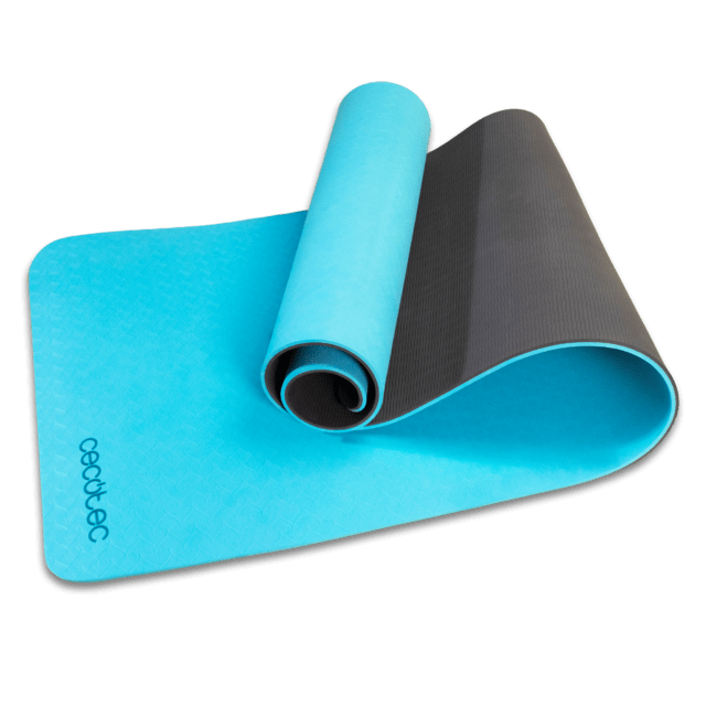 Cecotec DrumFit Yoga Mat Esterilla de yoga de 183 x 61 cm con 0 8 cm de espesor. Material TPE. Tejido con patrón antideslizante. Incorpora un asa de transporte para llevarla a cualquier parte. Esterilla de yoga