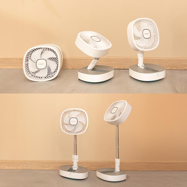 Cecotec EnergySilence 1000 FoldAir Portable Ventilador Portátil Plegable Con 8000 MAh Oscilación Y Control Táctil Con Luz. Ventilador Portátil