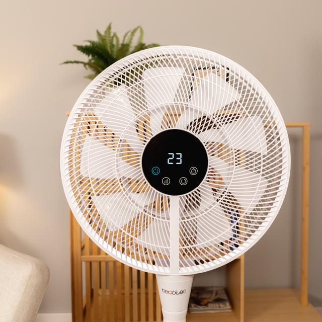 Cecotec Energysilence 1000 Smart Control Ventilador De Pie De 16" Con 25 W Y Motor DC Con Mando A Distancia Control Táctil Y Pantalla Temporizado Y Oscilación. Ventilador De Pie 