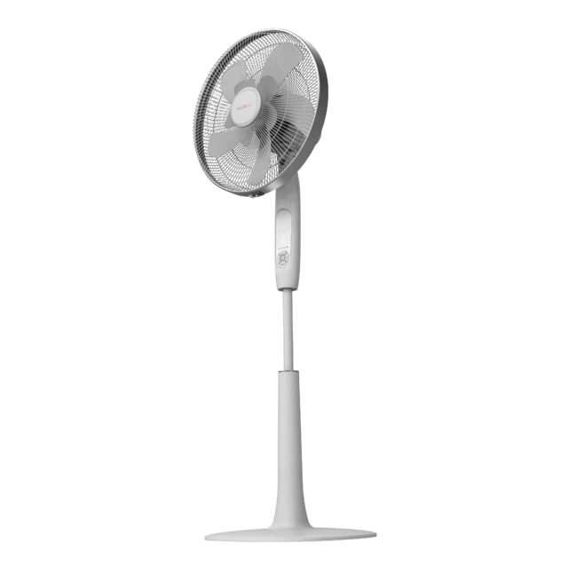 Cecotec EnergySilence 1010 ExtremeConnected. Ventilador de Pie con Mando a Distancia y Temporizador 60 W 10 aspas 6 Velocidades Motor de Cobre Altura ajustable 115-135 cm Blanco Ventilador de pie