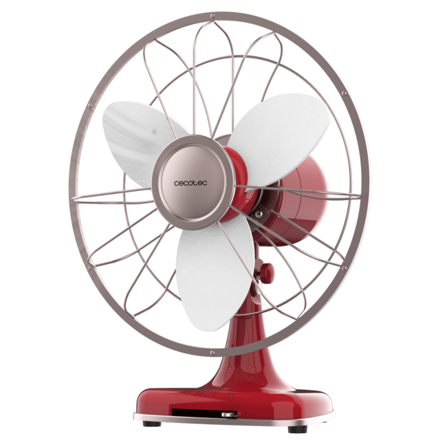 Cecotec EnergySilence 1090 RetroDesk Design Ventilador De Sobremesa Retro Con 40 W Y 12 Pulgadas 3 Aspas 3 Velocidades Oscilación E Inclinación Ajustable. Ventilador De Sobremesa Retro 