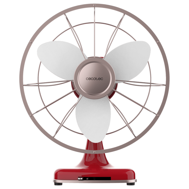 Cecotec EnergySilence 1090 RetroDesk Design Ventilador De Sobremesa Retro Con 40 W Y 12 Pulgadas 3 Aspas 3 Velocidades Oscilación E Inclinación Ajustable. Ventilador De Sobremesa Retro 