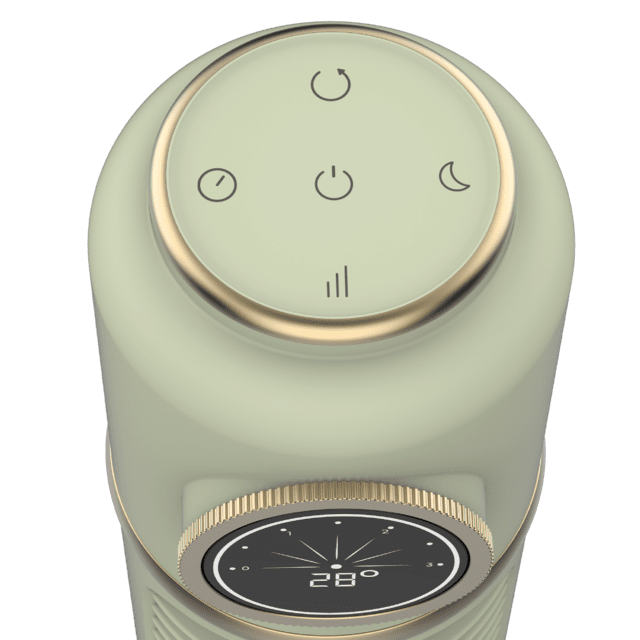 Cecotec EnergySilence 1090 Skyline Retro Smart Green Ventilador De Torre De 32" Con 40 W LED Display Control Táctil Y Remoto Temporizador 12 Horas Y Oscilación. Ventilador De Torre