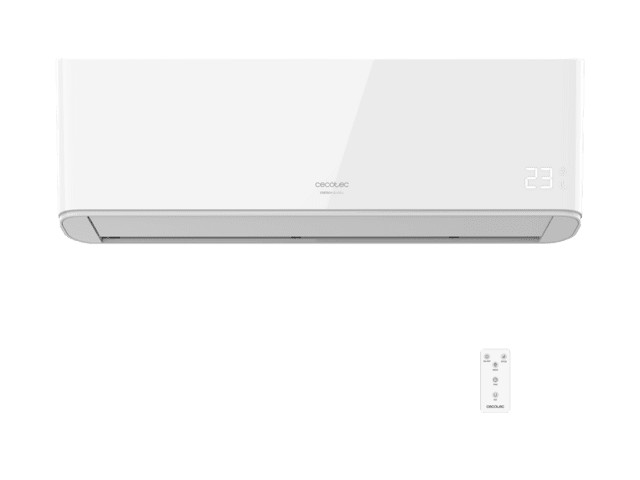 Cecotec EnergySilence 12000 AirClima. Aire acondicionado split de 12000 BTU con bomba de calor mando a distancia y pantalla LED. Sistema Inverter. 5 modos y 3 opciones de funcionamiento con 8 velocidades. Deshumidificación diar