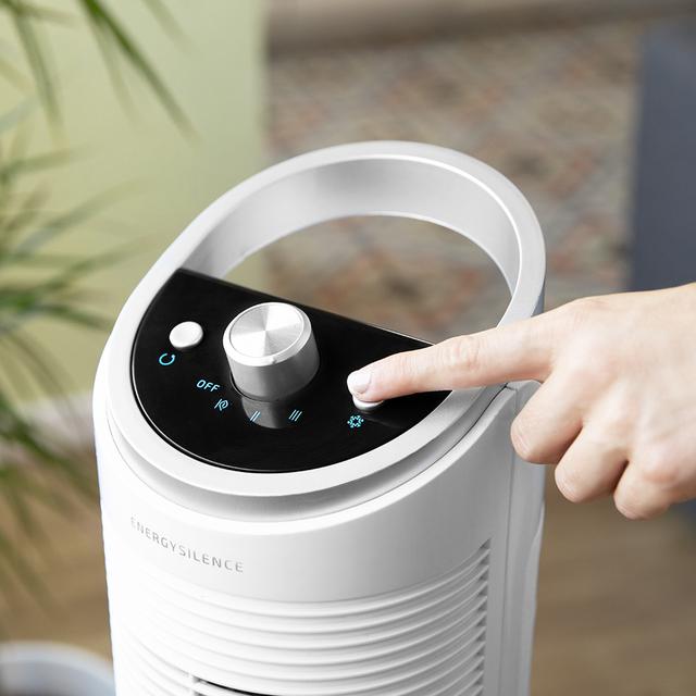 Cecotec EnergySilence 2000 Cool Tower. Climatizador Evaporativo De Torre Con 60 W Depósito Extraíble De 2 Litros 3 Velocidades Oscilación De 60º Caudal De Aire De 800 M3/h Climatizador Evaporativo De Torre De 60 W