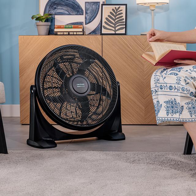 Cecotec EnergySilence 2000 FloorFlow Ventilador Industrial Con 90 W 20" 3 Velocidades 5 Aspas Uso Sencillo Y Máxima Seguridad. Ventilador Industrial 