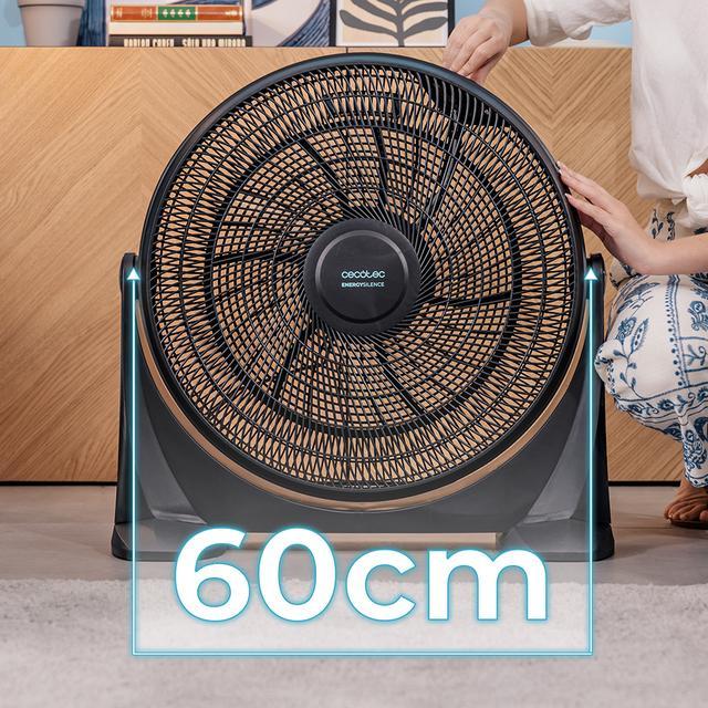 Cecotec EnergySilence 2000 FloorFlow Ventilador Industrial Con 90 W 20" 3 Velocidades 5 Aspas Uso Sencillo Y Máxima Seguridad. Ventilador Industrial 