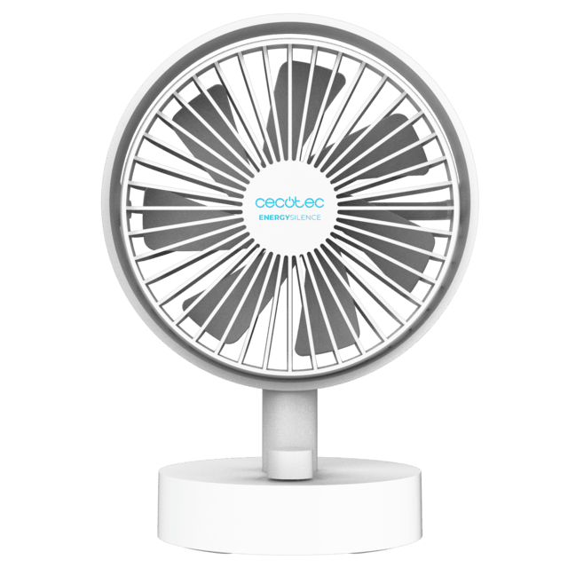 Cecotec EnergySilence 2000 Portable Desk Ventilador De Sobremesa De Batería Con 2000 MAh Oscilación Automática E Inclinación Ajustable. Ventilador De Sobremesa 