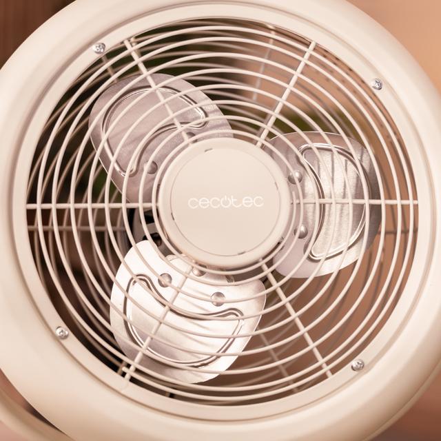 Cecotec EnergySilence 250 ClassicStyle Beige Ventilador De Pie Estilo Retro Color Beige De 10" Con 25 W E Inclinación Ajustable. Ventilador De Pie 