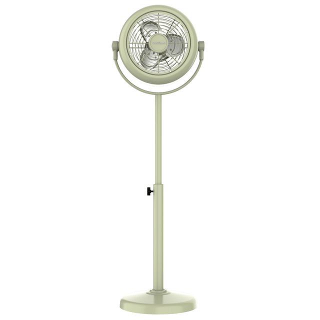 Cecotec EnergySilence 250 ClassicStyle Green Ventilador de pie estilo retro color verde de 10" con 25 W e inclinación ajustable. Ventilador de pie