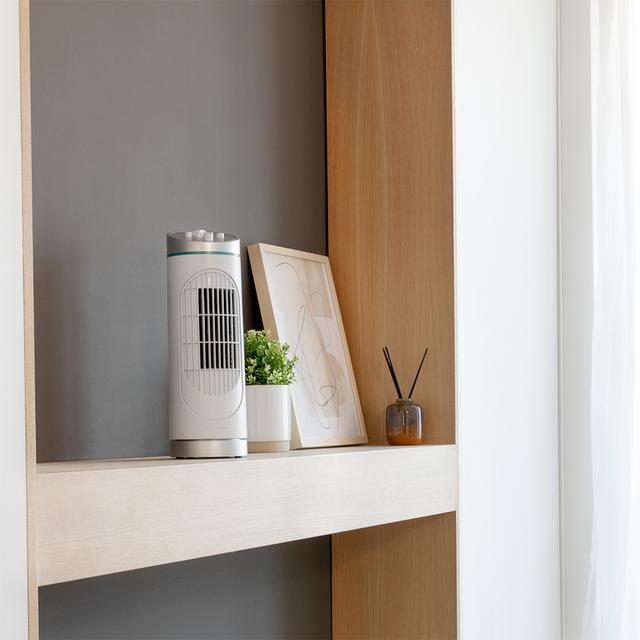 Cecotec EnergySIlence 3000 DeskTower. Ventilador De Torre 30 W Altura 15" (38 Cm) 3 Velocidades Oscilación Temporizador 2 H Control Manual Blanco Ventilador De Sobremesa de Torre