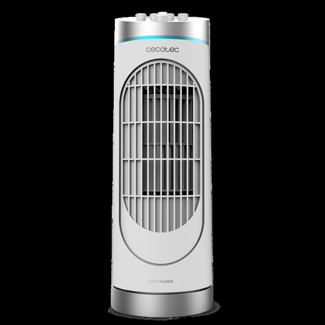 Cecotec EnergySIlence 3000 DeskTower. Ventilador de Torre 30 W Altura 15" (38 cm) 3 Velocidades Oscilación Temporizador 2 h Control manual Blanco Ventilador de sobremesa de torre