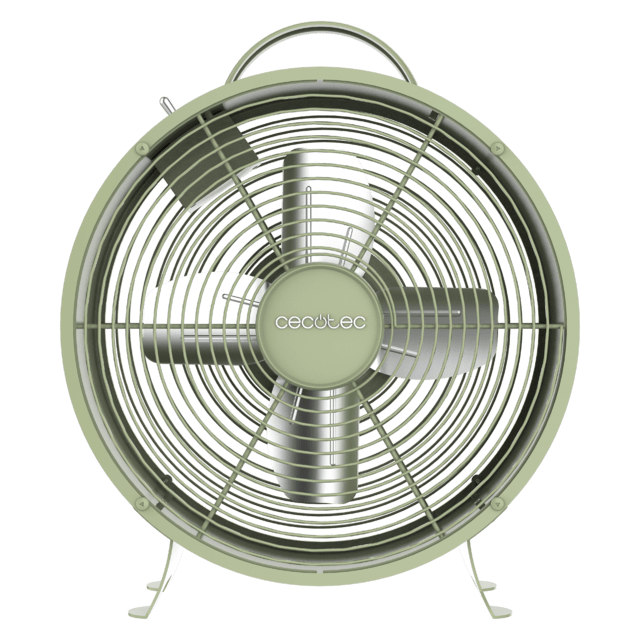 Cecotec EnergySilence 400 RetroDesk Green Ventilador de sobremesa estilo retro color verde de 8" con 25 W y 4 aspas. Ventilador de sobremesa 