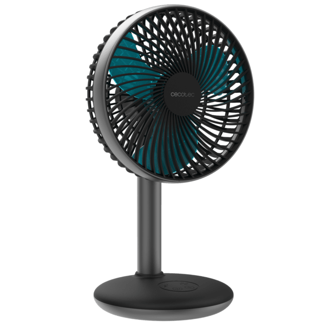 Cecotec EnergySilence 4000 Portable Desk Dark Ventilador De Sobremesa De Batería Con 4000 MAh Control Táctil Y 4 Velocidades. Ventilador De Sobremesa