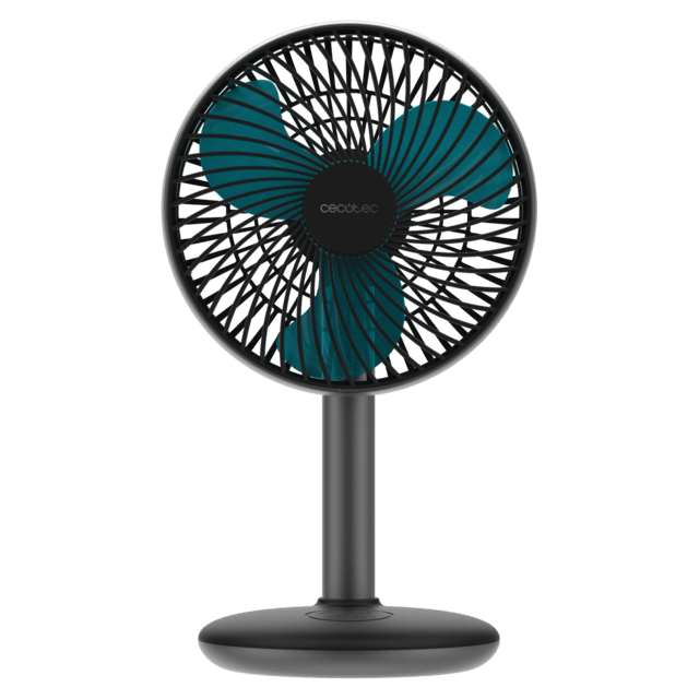 Cecotec EnergySilence 4000 Portable Desk Dark Ventilador de sobremesa de batería con 4000 mAh control táctil y 4 velocidades. Ventilador de sobremesa