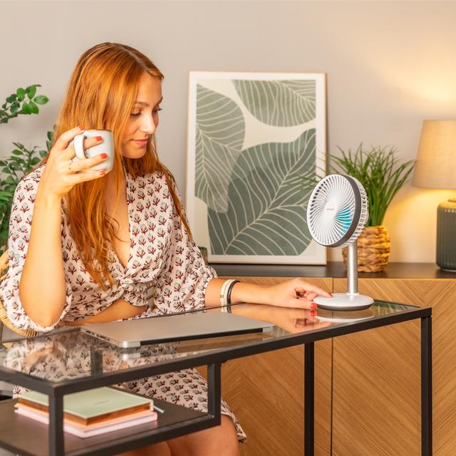 Cecotec EnergySilence 4000 Portable Desk Ventilador De Sobremesa De Batería Con 4000 MAh Control Táctil Y 4 Velocidades. Ventilador De Sobremesa