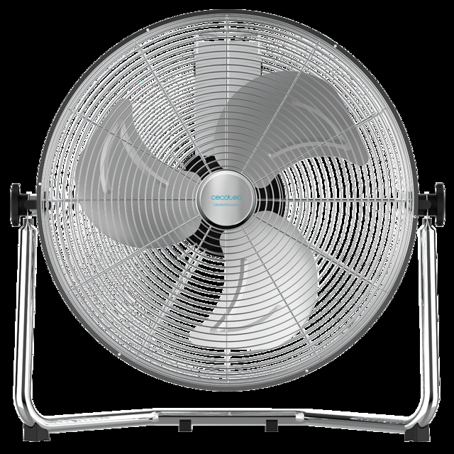 Cecotec EnergySilence 4300 Pro. Ventilador Industrial de 110 W 3 Aspas Metálicas de 18" (45 cm) 3 Velocidades Motor de Cobre Inclinación Ajustable Acabado Cromado Ventilador industrial