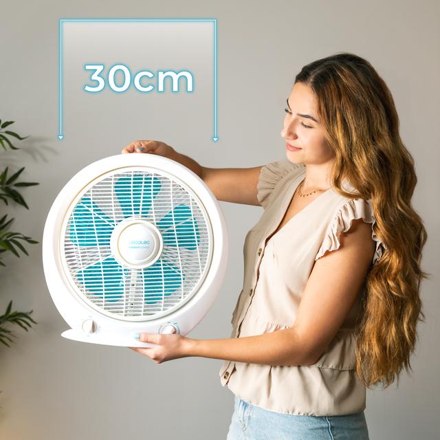 Cecotec EnergySilence 4500 Power Box Ventilador De Suelo Con 45 W 12 Pulgadas 3 Velocidades Temporizador Silencioso Uso Sencillo Y Máxima Seguridad. Ventilador De Suelo