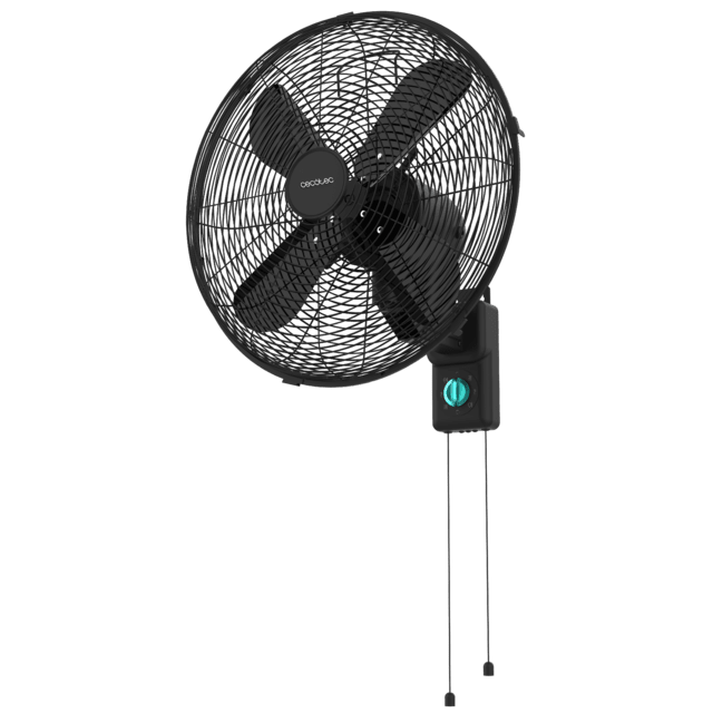 Cecotec EnergySilence 4500 Power Wall Black Ventilador De Pared De 18 " Con 50 W 3 Velocidades 4 Aspas Y Uso Sencillo. Ventilador De Pared 