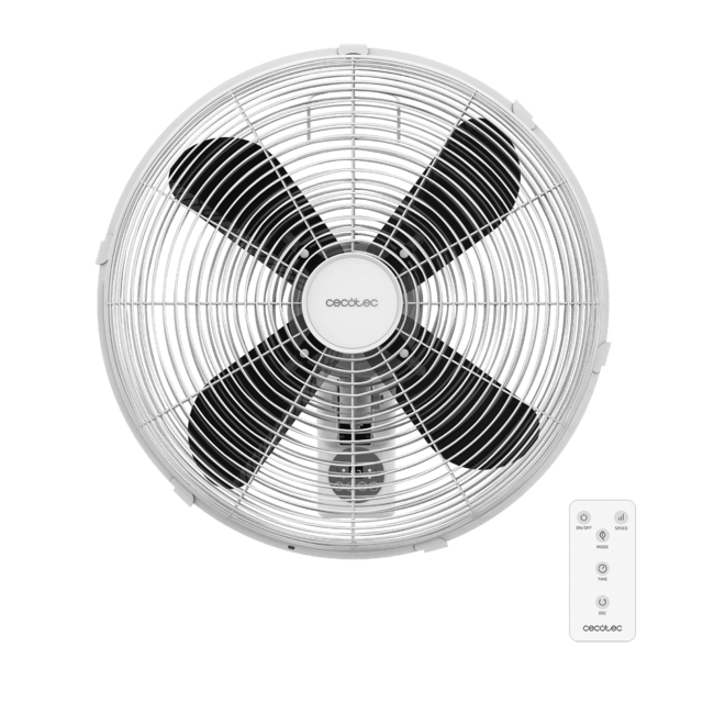 Cecotec EnergySilence 4500 Power Wall Control Ventilador De Pared De 18 " Con 50 W Control Remoto Temporizador Y Display. Ventilador De Pared