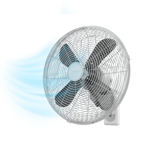 Cecotec EnergySilence 4500 Power Wall Control Ventilador de pared de 18 " con 50 W control remoto temporizador y display. Ventilador de pared