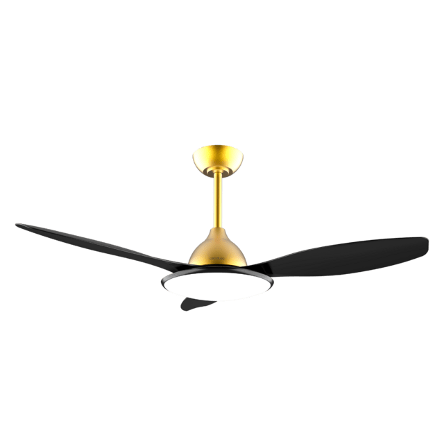 Cecotec EnergySilence 4800 Light GoldBlack Ventilador De Techo De 35 W Con Motor DC Y 48” Con Luz LED De 36W Mando A Distancia Temporizador 6 Velocidades Y 3 Aspas. Ventilador De Techo