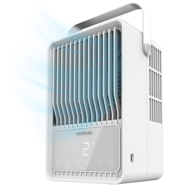 Cecotec EnergySilence 500 DeskChill Smart Climatizador de sobremesa de 500 ml control táctil display digital y temporizador. Climatizador de sobremesa 