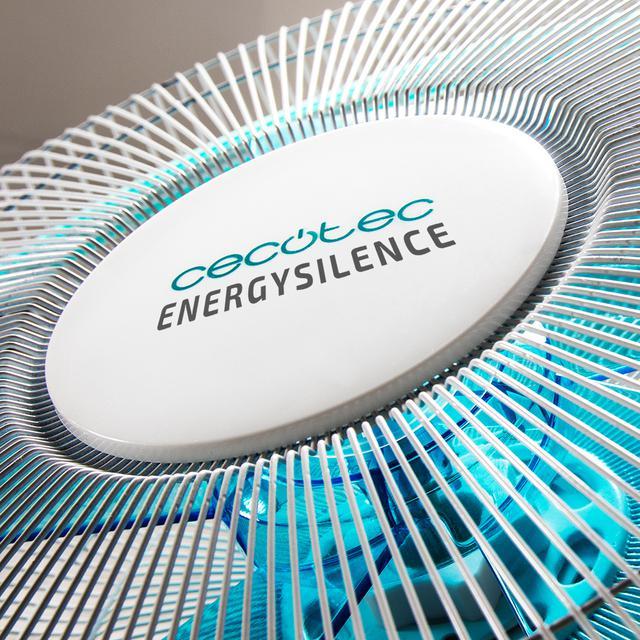 Cecotec EnergySilence 500 Ventilador De Pie EnergySilence 500. 40 W 5 Aspas De 40 Cm De Diámetro Oscilante 3 Velocidades Altura Ajustable 110-130 Cm Motor De Cobre Diseño En Blanco Ventilador De Pie