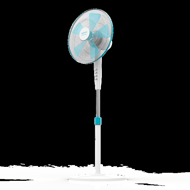 Cecotec EnergySilence 500 Ventilador de Pie EnergySilence 500. 40 W 5 Aspas de 40 cm de diámetro Oscilante 3 Velocidades Altura Ajustable 110-130 cm Motor de Cobre Diseño en Blanco Ventilador de pie