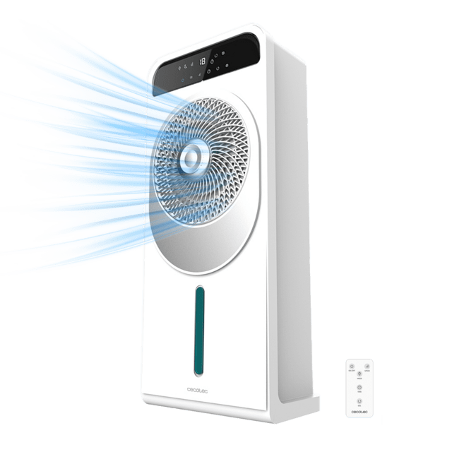 Cecotec EnergySilence 5000 Cool Wave Climatizador evaporativo de diseño de 28W con motor DC 5 L y 12 velocidades con oscilación. Climatizador evaporativo