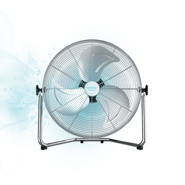 Cecotec EnergySilence 5000 Pro. Ventilador Industrial De 120 W 3 Aspas Metálicas De 20" (51 Cm) Motor De Cobre 3 Velocidades Inclinación Ajustable Acabado Cromado Ventilador Industrial