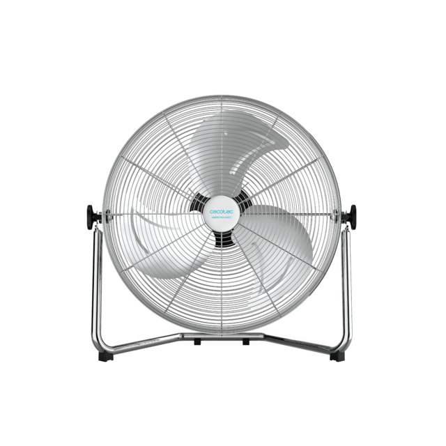 Cecotec EnergySilence 5000 Pro. Ventilador Industrial de 120 W 3 Aspas Metálicas de 20" (51 cm) Motor de Cobre 3 Velocidades Inclinación Ajustable Acabado Cromado Ventilador industrial