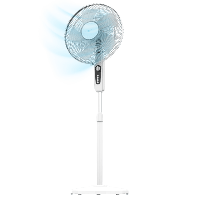 Cecotec EnergySilence 515 MaxFlow White Ventilador de pie con 16" con 45W temporizador 3 velocidades y oscilación. Ventilador de pie
