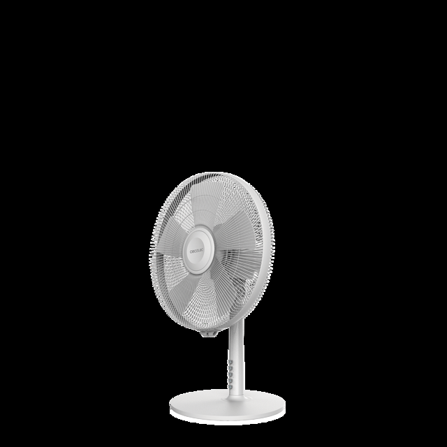 Cecotec EnergySilence 540 Smart. Ventilador De Pie Con Mando A Distancia Y Temporizador 55 W 5 Aspas De 40 Cm De Diámetro Oscilante 3 Velocidades 2 Alturas Motor De Cobre Blanco Ventilador De Pie