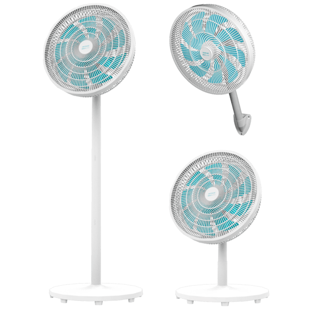 Cecotec EnergySilence 550 3in1 Ventilador De Pie Multiposición Con 3 Alturas: Pie Sobremesa Y Pared De 16" Con 60 W.  Ventilador De Pie Multiposición 