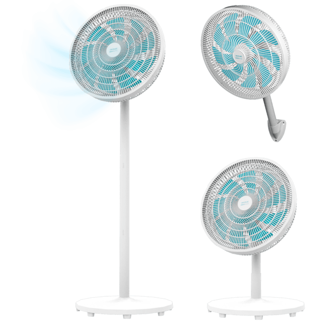 Cecotec EnergySilence 550 3in1 Ventilador de pie multiposición con 3 alturas: pie sobremesa y pared de 16" con 60 W.  Ventilador de pie multiposición 