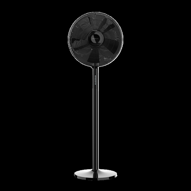 Cecotec EnergySilence 550 Smart. Ventilador de pie con Mando a Distancia y Temporizador 55 W 5 Aspas de 40 cm de Diámetro Oscilante 3 Velocidades 2 Alturas Motor de Cobre Negro Ventilador de pie