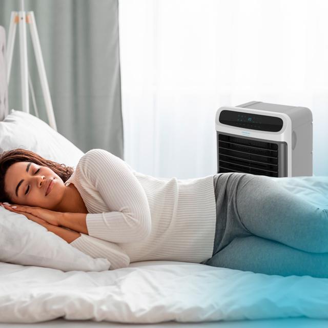 Cecotec EnergySilence 5500 Pure Tech Climatizador Evaporativo 3 En 1. Función De Frío Ionizador Y Ventilador. 12 L De Capacidad. 3 Velocidades. Mando A Distancia. Pantalla LCD. 500 M3/h De Caudal De Aire. Temporizador 12 Horas