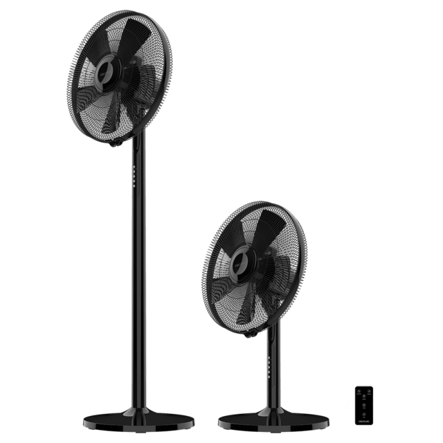 Cecotec EnergySilence 555 2 in 1 Smart XL Ventilador de pie y de sobremesa con 55 W motor de cobre mando a distancia 3 modos y 3 velocidades temporizador 7 h y oscilación Ventilador de pie