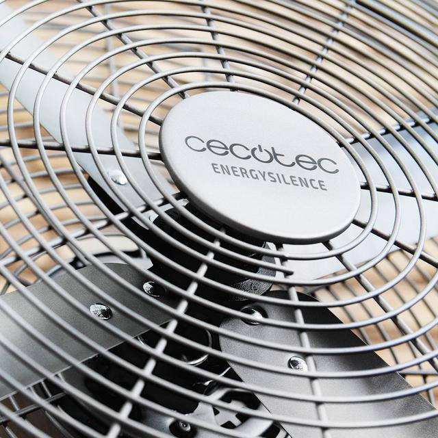 Cecotec EnergySilence 570 SteelStyle. Ventilador De Pie De 60 W 4 Aspas 40 Cm De Diámetro Oscilante 3 Velocidades Altura Ajustable 90-125 Cm Motor De Cobre Acabado Metálico Ventilador De Pie  