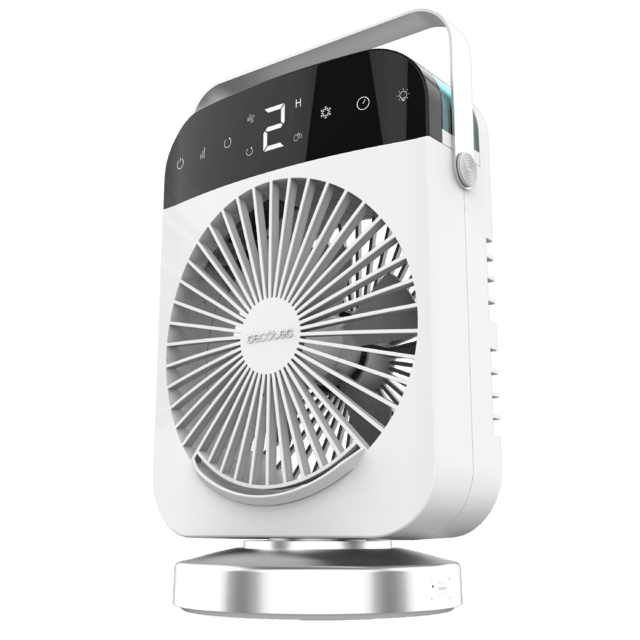 Cecotec EnergySilence 600 DeskChill Smart Rotate Climatizador De Sobremesa De 300 Ml Control Táctil Display Digital Oscilación Y Temporizador. Climatizador De Sobremesa 
