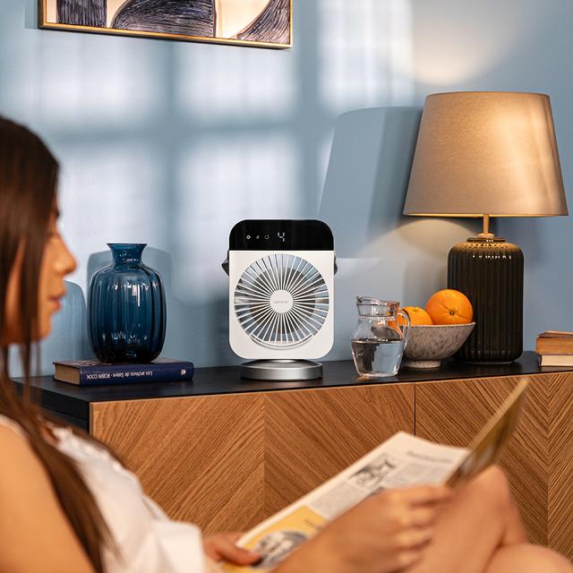 Cecotec EnergySilence 600 DeskChill Smart Rotate Climatizador De Sobremesa De 300 Ml Control Táctil Display Digital Oscilación Y Temporizador. Climatizador De Sobremesa 