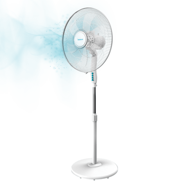 Cecotec EnergySilence 600 MAX Flow Ventilador De 70 W 18 Pulgadas (45 Cm) 6 Aspas Motor De Cobre 3 Velocidades Oscilación 75º Altura Regulable Ventilador De Pie