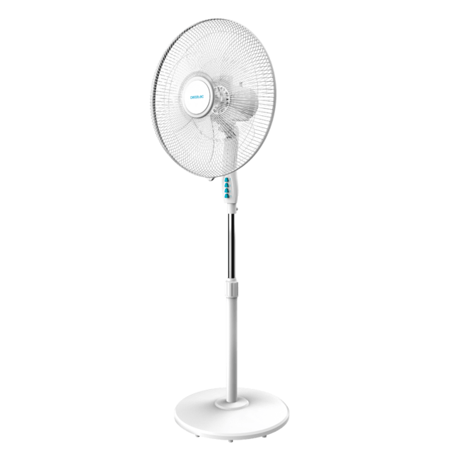 Cecotec EnergySilence 600 MAX Flow Ventilador de 70 W 18 Pulgadas (45 cm) 6 aspas Motor de Cobre 3 velocidades oscilación 75º Altura Regulable Ventilador de pie