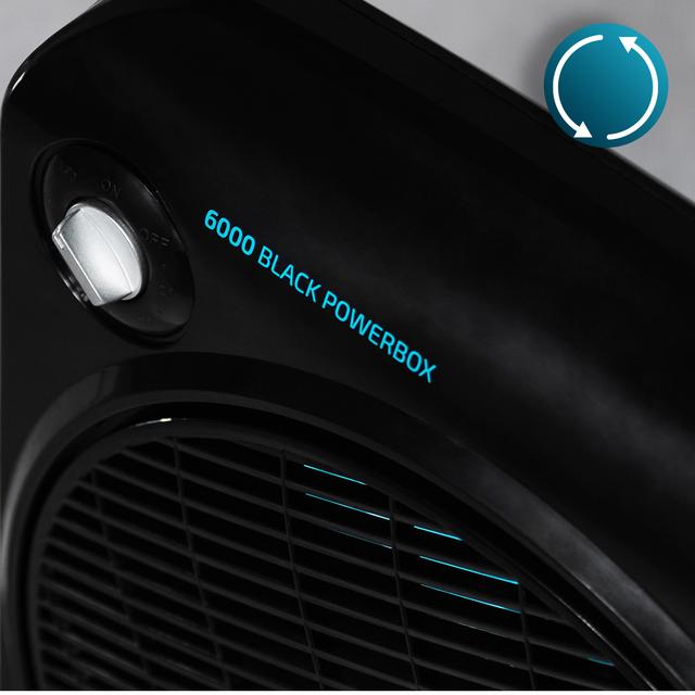 Cecotec EnergySilence 6000 PowerBox Black. Ventilador De Suelo Con Temporizador 50 W 5 Aspas De 30 Cm De Diámetro 3 Velocidades Motor De Cobre Rejilla Rotatoria Negro Ventilador De Suelo
