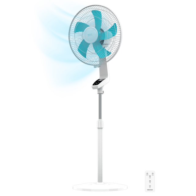 Cecotec EnergySilence 620 Flow Control Ventilador de pie de 16" con 50W temporizador mando a distancia y control táctil. Ventilador de pie