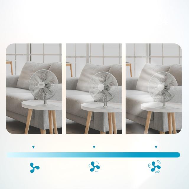 Cecotec EnergySilence 620 RetroDesk Ventilador De Sobremesa Con 40 W Y Acabado En Acero 12 Pulgadas 3 Velocidades Oscilación Silencioso Altura Ajustable 4 Aspas Y Máxima Seguridad. Ventilador De Sobremesa