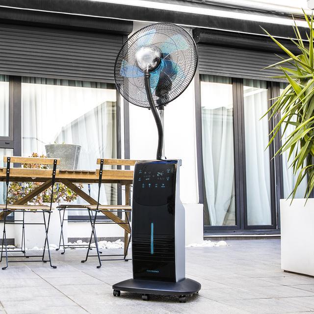 Cecotec EnergySilence 790 FreshEssence Ionic. Ventilador Nebulizador De Agua Con Mando A Distancia Y Temporizador De 90 W 5 Aspas Ionizador Difusor De Aromas Y Anti-mosquitos 3.1 L Ventilador Nebulizador  