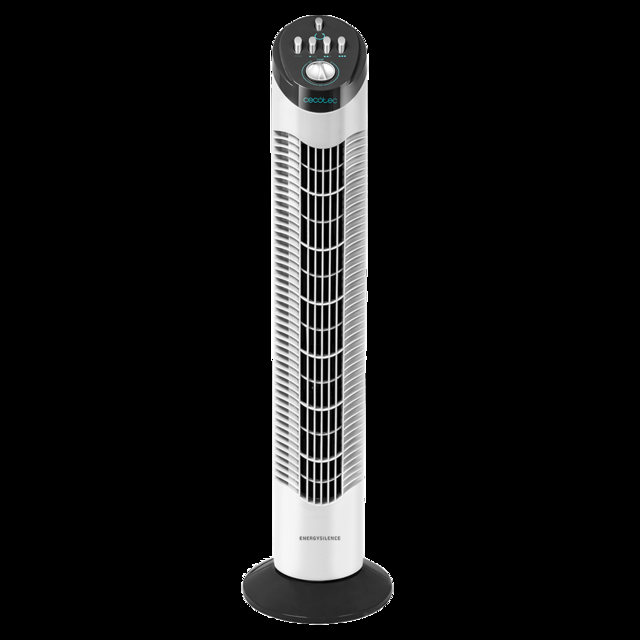 Cecotec EnergySilence 790 Skyline. Ventilador de Torre con Temporizador 50 W 30'' (76cm) de Altura Mecánico Oscilante Motor de Cobre 3 Velocidades. Ventilador de torre